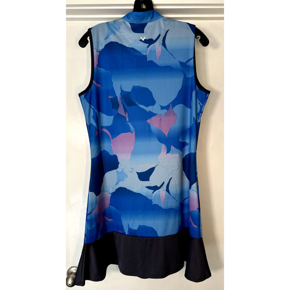 Callaway Golf Blue Sea Star Dress Opti-Dri Sun Protection Womens Size M NEW - Picture 2 of 9